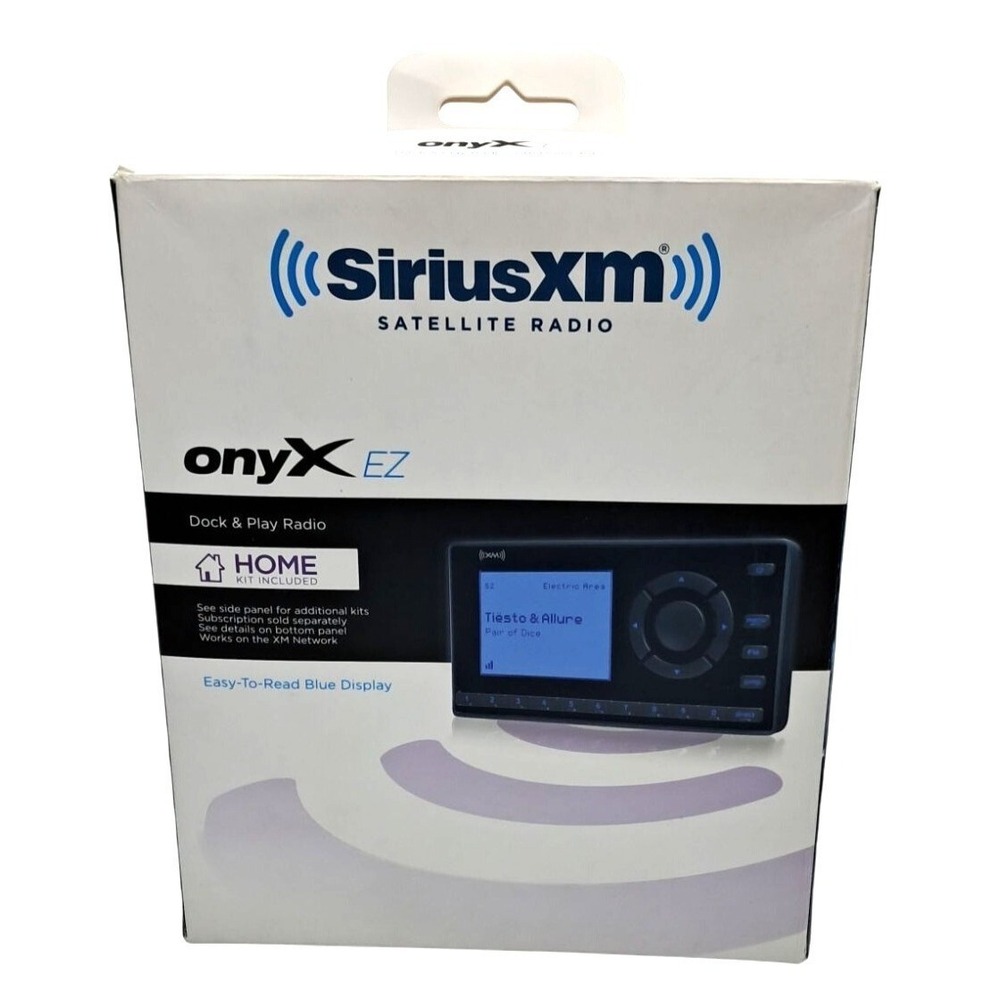 SiriusXM Onyx EZ Satellite Radio With Home Kit Easy-To-Read Blue Display Model X